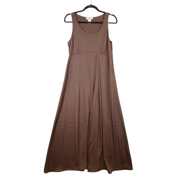 Rachel Zoe Empire Waist Gown Long SIZE MEDIUM Womens Maxi Dress Fit & Flare Brwn - Picture 1 of 9